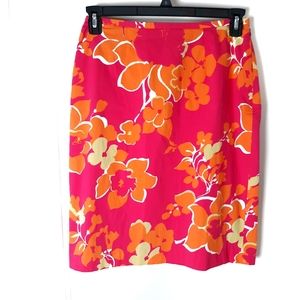 ETCETERA Pencil Skirt Pink Orange Size 8